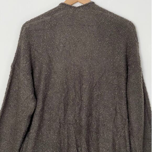 Umgee Gray Oversized Relax Fit Textured Knit Open Cardigan Women's Medium - Picture 6 of 10
